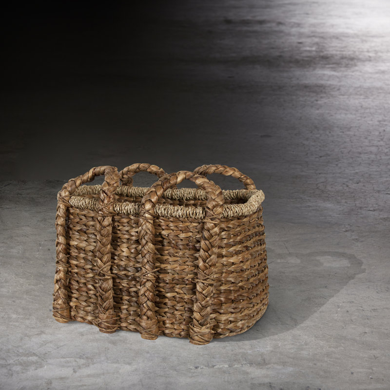 Three Posts Handled Storage Rattan Basket & Reviews Wayfair